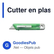 Cutter en plastique translucide Griffin - Miniature 1