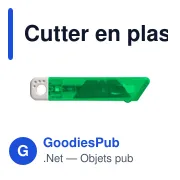 Cutter en plastique translucide Griffin - Miniature 2