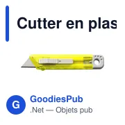 Cutter en plastique translucide Griffin - Miniature 3