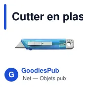 Cutter en plastique translucide Griffin - Miniature 4
