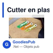 Cutter en plastique translucide Griffin - Miniature 8