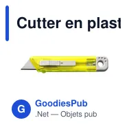 Cutter en plastique translucide Griffin - Miniature 10