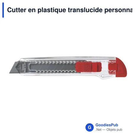 Cutter en plastique translucide personnalisable avec logo - Khia