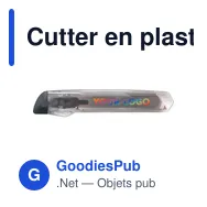 Cutter en plastique translucide personnalisable avec logo - Khia - Miniature 11