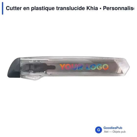 Cutter en plastique translucide personnalisable avec logo - Khia - Image 11