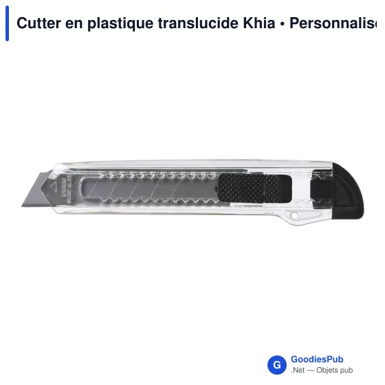 Cutter en plastique translucide personnalisable avec logo - Khia - Image 12