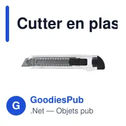 Cutter en plastique translucide personnalisable avec logo - Khia - Miniature 3