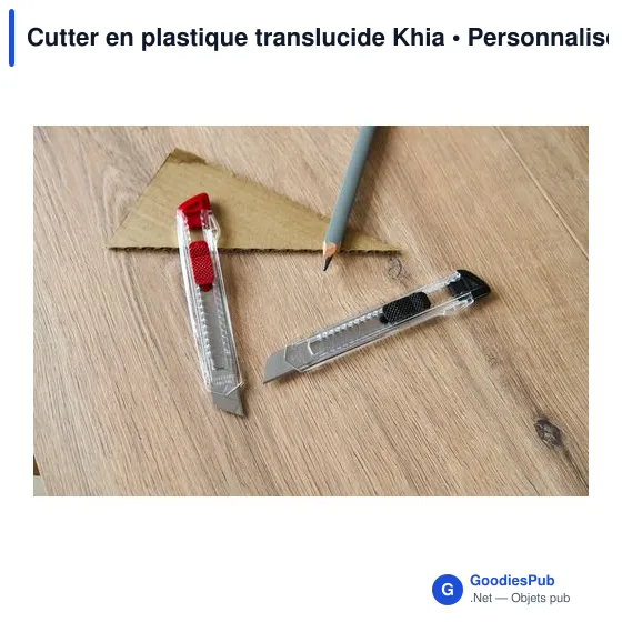 Cutter en plastique translucide personnalisable avec logo - Khia - Image 4