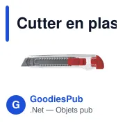 Cutter en plastique translucide personnalisable avec logo - Khia - Miniature 6