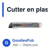 Cutter en plastique translucide personnalisable avec logo - Khia - Miniature 7