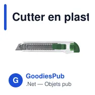 Cutter en plastique translucide personnalisable avec logo - Khia - Miniature 9