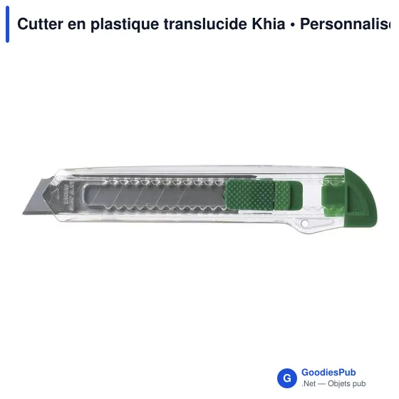 Cutter en plastique translucide personnalisable avec logo - Khia - Image 9