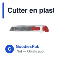 Cutter en plastique translucide personnalisable avec logo - Khia - Miniature 10