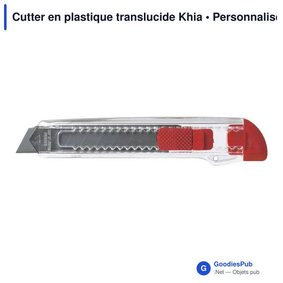 Cutter en plastique translucide personnalisable avec logo - Khia - Image 10