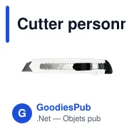 Cutter personnalisable avec logo - Outil de bureau pratique - Miniature 1