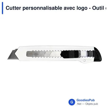Cutter personnalisable avec logo - Outil de bureau pratique