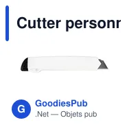 Cutter personnalisable avec logo - Outil de bureau pratique - Miniature 2