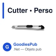 Cutter personnalisable pour bureau avec logo - Miniature 1