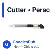 Cutter personnalisable pour bureau avec logo - Miniature 3