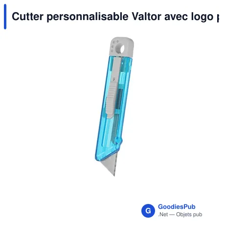 Cutter personnalisable Valtor avec logo pour vos fournitures de bureau