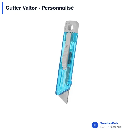 Cutter personnalisable Valtor avec logo pour vos fournitures de bureau - Image 1