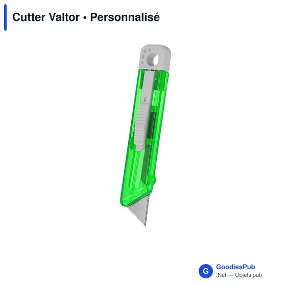 Cutter personnalisable Valtor avec logo pour vos fournitures de bureau - Image 4