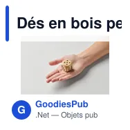 Dés en bois personnalisables pour jeux de société - DADINavec logo - Miniature 2