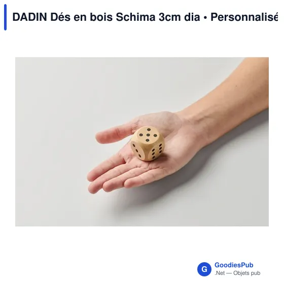 Dés en bois personnalisables pour jeux de société - DADINavec logo - Image 2