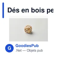 Dés en bois personnalisables pour jeux de société - DADINavec logo - Miniature 3