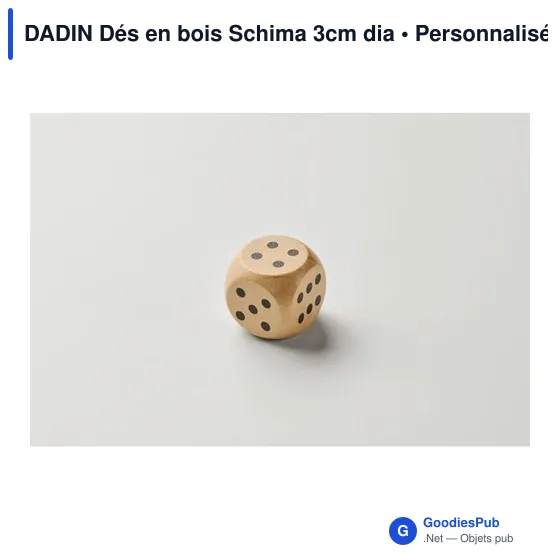 Dés en bois personnalisables pour jeux de société - DADINavec logo - Image 3