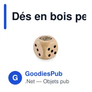 Dés en bois personnalisables pour jeux de société - DADINavec logo - Miniature 4