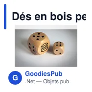 Dés en bois personnalisables pour jeux de société - DADINavec logo - Miniature 5