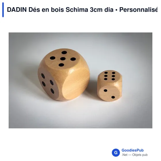 Dés en bois personnalisables pour jeux de société - DADINavec logo - Image 6