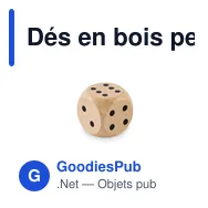 Dés en bois personnalisables pour jeux de société - DADINavec logo - Miniature 7