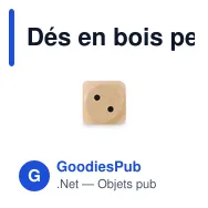 Dés en bois personnalisables pour jeux de société - DADINavec logo - Miniature 8