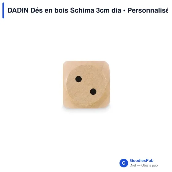 Dés en bois personnalisables pour jeux de société - DADINavec logo - Image 8