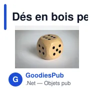 Dés en bois personnalisables pour jeux de société - DADINavec logo - Miniature 9
