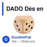 Dés en bois personnalisables pour jeux de société - DADOavec logo - Miniature 1