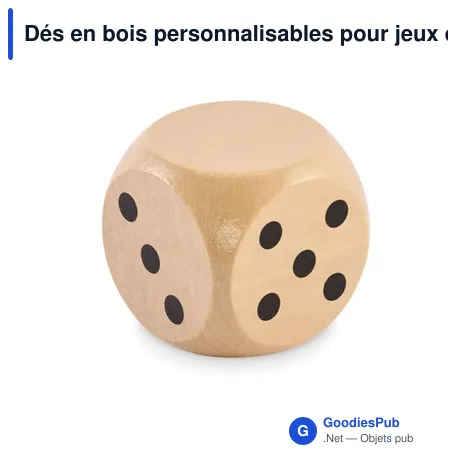 Dés en bois personnalisables pour jeux de société - DADOavec logo