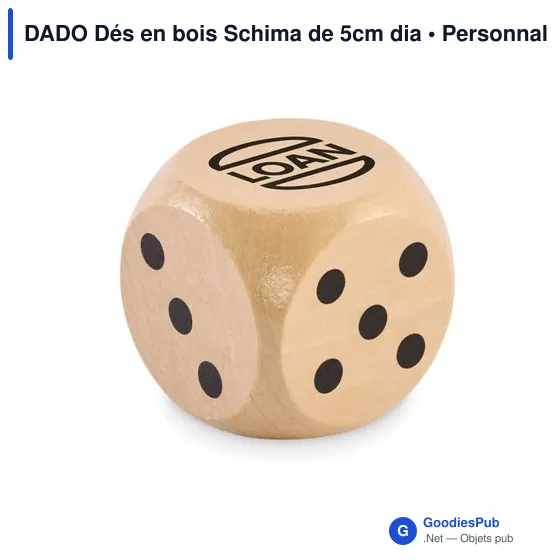 Dés en bois personnalisables pour jeux de société - DADOavec logo - Image 3