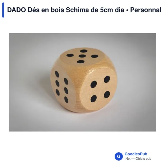 Dés en bois personnalisables pour jeux de société - DADOavec logo - Image 4