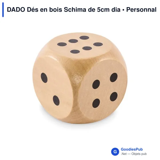 Dés en bois personnalisables pour jeux de société - DADOavec logo - Image 5