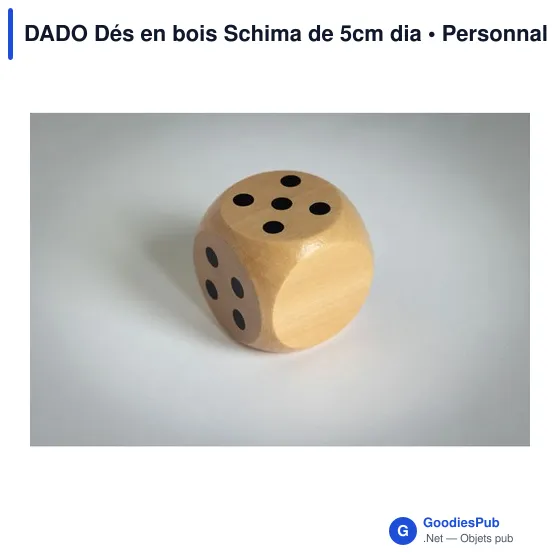 Dés en bois personnalisables pour jeux de société - DADOavec logo - Image 8