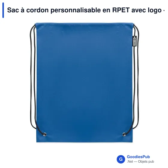 Sac à cordon personnalisable en RPET avec logo - DAFFY RPET - Image 11
