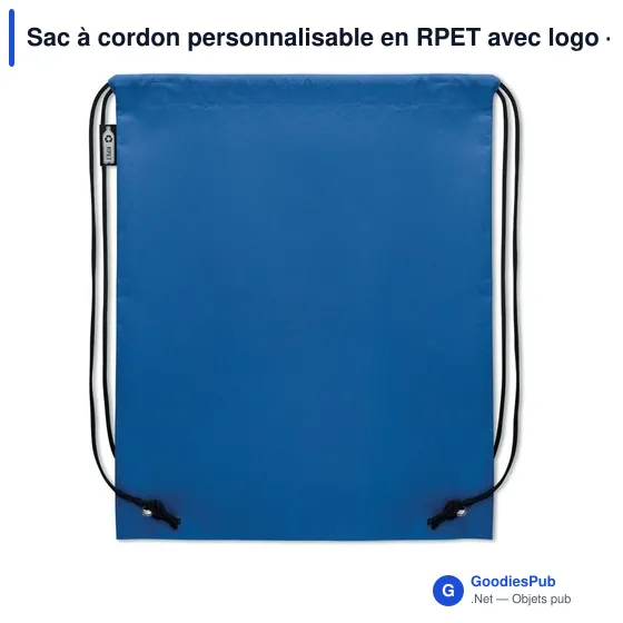 Sac à cordon personnalisable en RPET avec logo - DAFFY RPET - Image 12