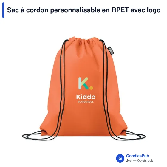 Sac à cordon personnalisable en RPET avec logo - DAFFY RPET - Image 4