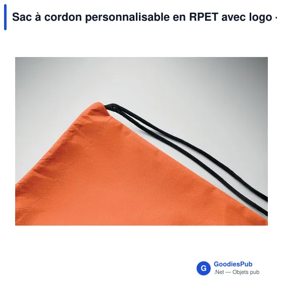 Sac à cordon personnalisable en RPET avec logo - DAFFY RPET - Image 5