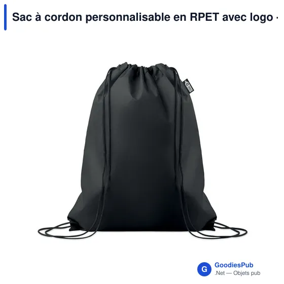 Sac à cordon personnalisable en RPET avec logo - DAFFY RPET - Image 6