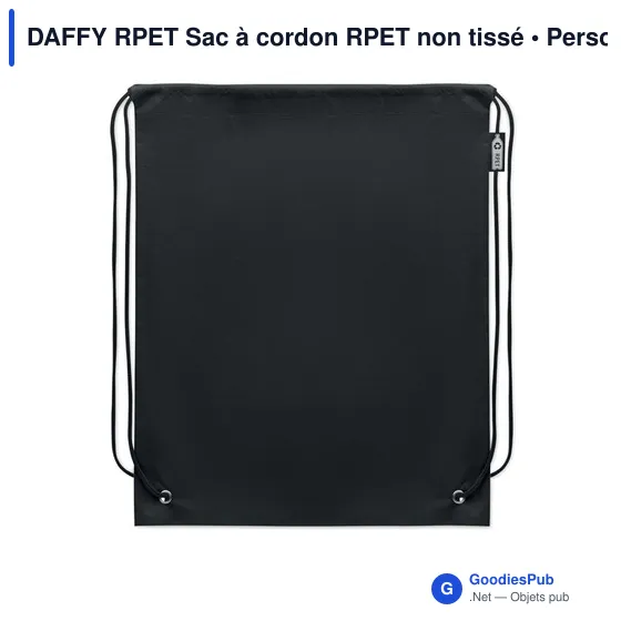Sac à cordon personnalisable en RPET avec logo - DAFFY RPET - Image 7