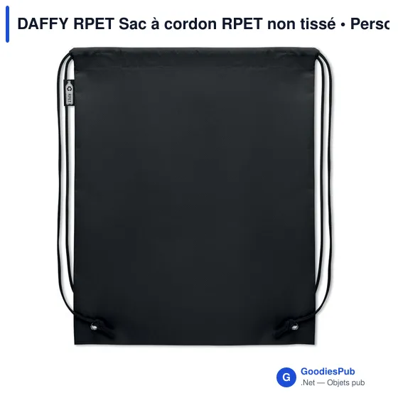 Sac à cordon personnalisable en RPET avec logo - DAFFY RPET - Image 8